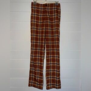 John Galt brown plaid pants